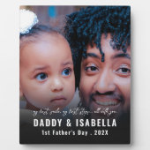 Modern Daddy and Baby 1st Fathers Day Photo Fotoplaat (Voorkant)