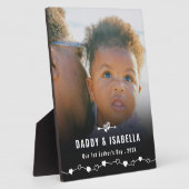 Modern Daddy and Baby First Fathers Day Photo Fotoplaat (Zijkant)