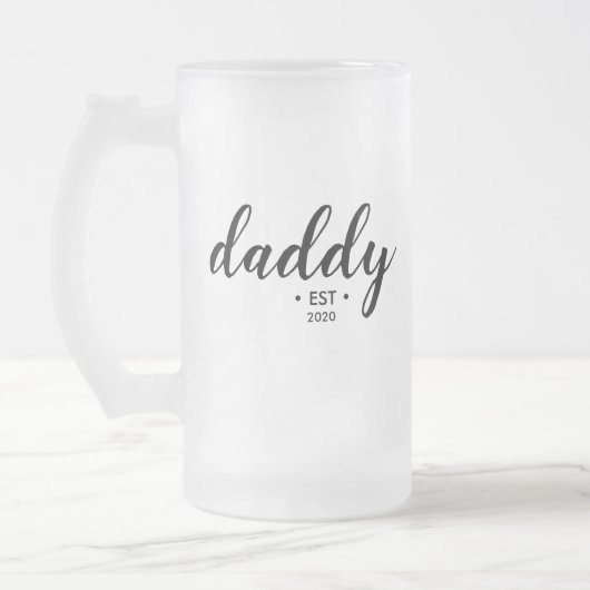 Modern Daddy Custom Gevestigd Jaar Matglas Bierpul (Links)