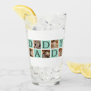 Modern Daddy Photo Collage - Aangepaste Vaderdag Glas
