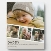 Modern Daddy Photo Strip Collage Fotoplaat (Voorkant)