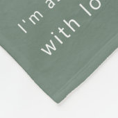 Modern Daddy Photo Strip Collage Green Fleece Deken (Hoek)