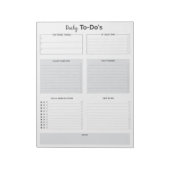 Modern dagelijks to-do-list Notitieblok (Gedraaid)