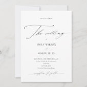Modern Dainty Calligraphy Wedding Invitation (Devant)