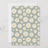 Modern Daisies over Grey Bridal Brunch Invite Kaart (Achterkant)