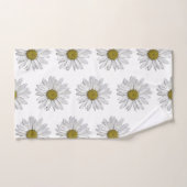 Modern Daisies Trendy Paars Botanical Bad Handdoek (Handdoek)