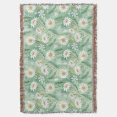 Modern Daisy Flowers Winter Deken (Voorkant Verticaal)