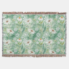 Modern Daisy Flowers Winter Deken
