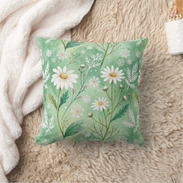 Modern Daisy Flowers Winter pattern Kussen