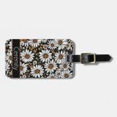 Modern Daisy Pattern Bagagelabel (Voorkant horizontaal)