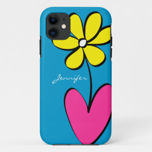 Modern Daisy Personalized iPhone 5/5S Hoesje