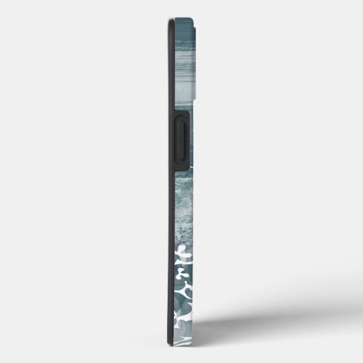 Modern Damask Blauwgroen Arty Pattern Case-Mate iPhone Case (Achterkant / Rechts)