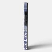 Modern Damask Blue Arty Pattern Case-Mate iPhone Case (Achterkant / Links)
