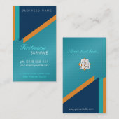 Modern Damask Feminine Bold Visitekaartje (Voorkant / Achterkant)