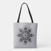 Modern Damask Floral Pattern Draagtas (Achterkant)