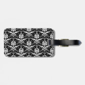 Modern Damask Floral Pattern Personalized Bagagelabel (Achterkant horizontaal)