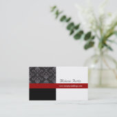 Modern Damask Visitekaartjes (Staand voorkant)