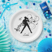 Modern Dance Birthday Papieren Bordje (Feest)