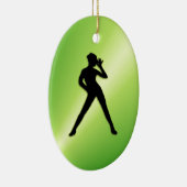 Modern Dance Green Keramisch Ornament (Rechts)