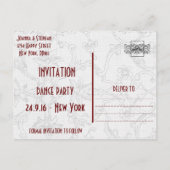 MODERN DANCE INVITATIE BRIEFKAART (Achterkant)