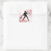 Modern Dance Vierkante Sticker (Tas)