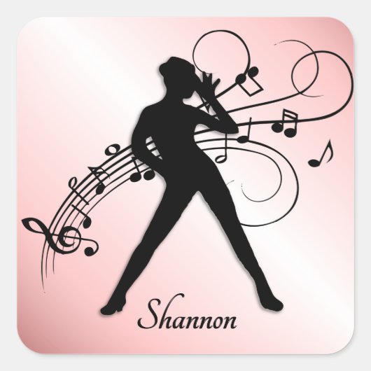 Modern Dance Vierkante Sticker (Voorkant)