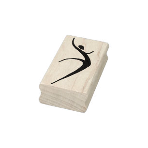 Modern Dance Woman Rubber Art Stamp Rubberstempel