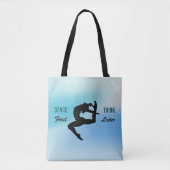 Modern Dancer Silhouette & Quote Canvas tas (Voorkant)