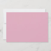 Modern Dank je script Blush Pink Wedding Kaart (Achterkant)