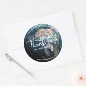 Modern dank u Stickers Earth aangepaste tekst rond (Envelop)