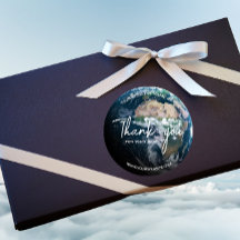 Modern dank u Stickers Earth aangepaste tekst rond