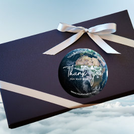 Modern dank u Stickers Earth aangepaste tekst rond