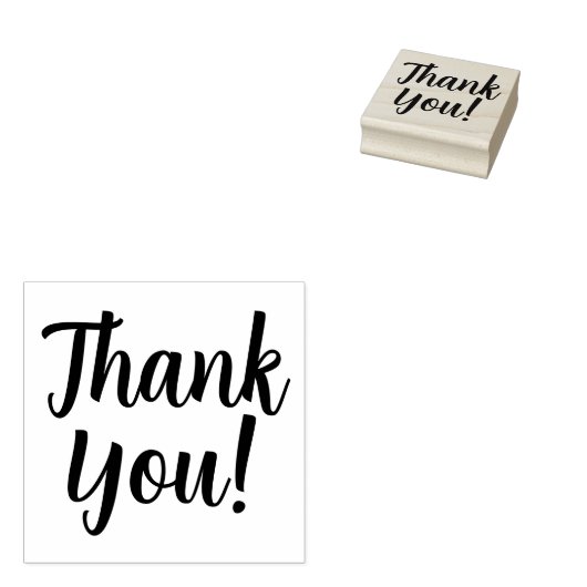 Modern dank u, verpakkende zaken rubberstempel (Gestempeld)