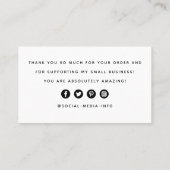 Modern dank u voor uw bestelling Visitekaartje (Achterkant)