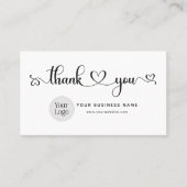 Modern dank u voor uw bestelling Visitekaartje (Voorkant)