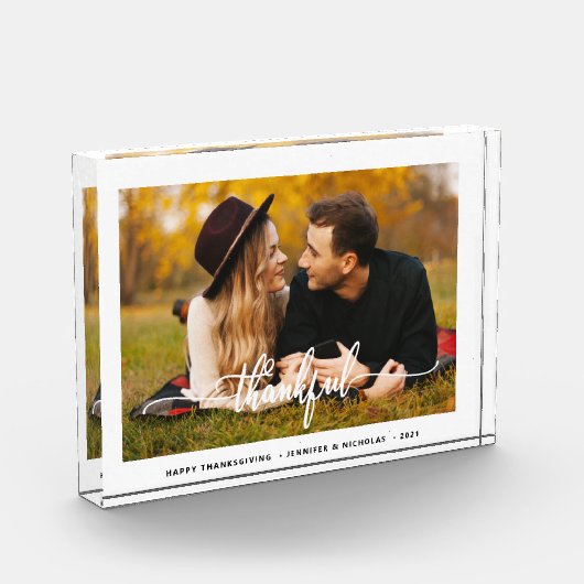 Modern dankbaar script fotoblokken (Links)