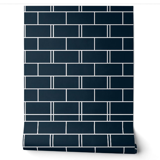 Modern Dark Brick Pattern Design Behang (Afrollen)