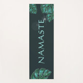 Modern Dark Emerald Tropical Foliage Yogamat (Voorkant)