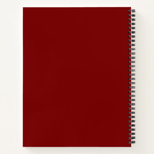 Modern Dark Red Wedding Guest Book Notitieboek (Achterkant)