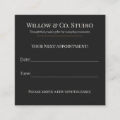 Modern Dark Small Business Afsprakenkaartje (Voorkant)