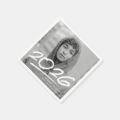 Modern Dashed 2025 foto Afstuderen servetten (Hoek)