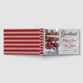 Modern Day Love - Red Maroon Wedding Guestbook Gastenboek (Volledig)