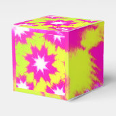 Modern Dazzle Roos Green Yellow Tie Dye Bedankdoosjes (Voorkant Zijde)