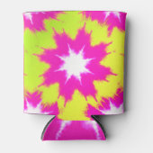 Modern Dazzle Roos Green Yellow Tie Dye Blikjeskoeler (Voorkant)