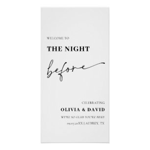 Modern de avond voor repetitie diner Poster Perfect Poster