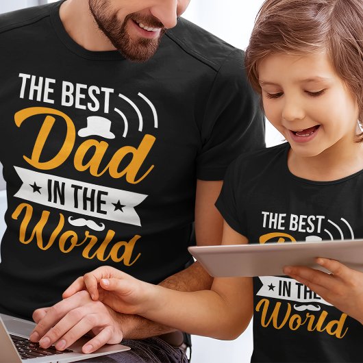 Modern De beste vader van de wereld Mannen T-shirt