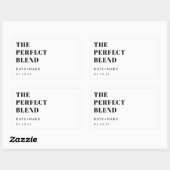 Modern De perfecte mix bruiloft koffie gunst Rechthoekige Sticker (Vel)