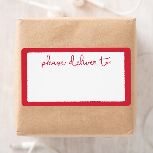 Modern Deckle gelieve te leveren aan adresetiket Etiket (Insitu)