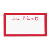 Modern Deckle gelieve te leveren aan adresetiket Etiket (Voorkant)