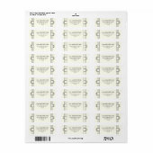 Modern Deco | Adres voor ivoor en zwart-wit Etiket (Full Sheet)